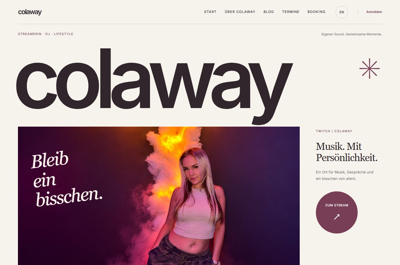 Vorschau der Colaway-Startseite